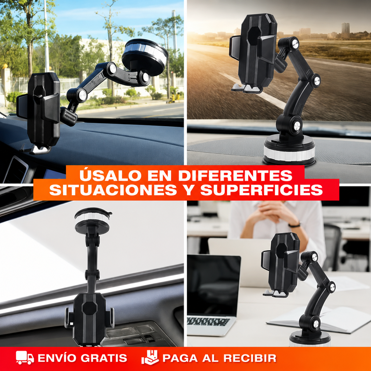 SpinMount: Soporte Celular 360° para Aut