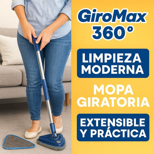 GiroMax 360°-Mopa de limpieza ajustable giratoria 360